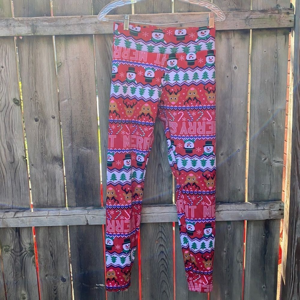 No Boundaries holiday leggings sz. M